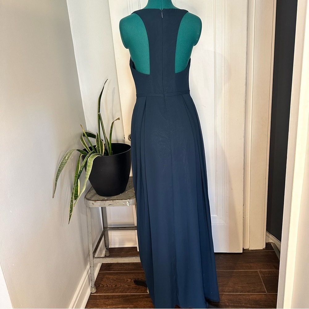 Azazie Deep Blue Maxi Dress - Picture 8 of 14